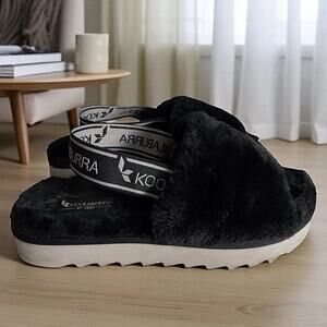 Koolaburra by UGG FUZZ'N II Women's Faux Fur Slipper Sandals Size US 7 Comfort